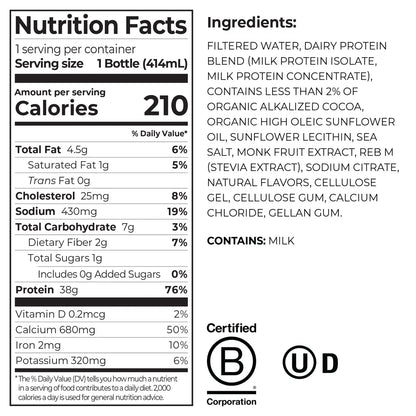 38g Protein Shake - Chocolate Fudge