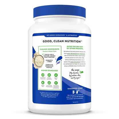 Grass Fed Whey Protein Powder - Vanilla Bean